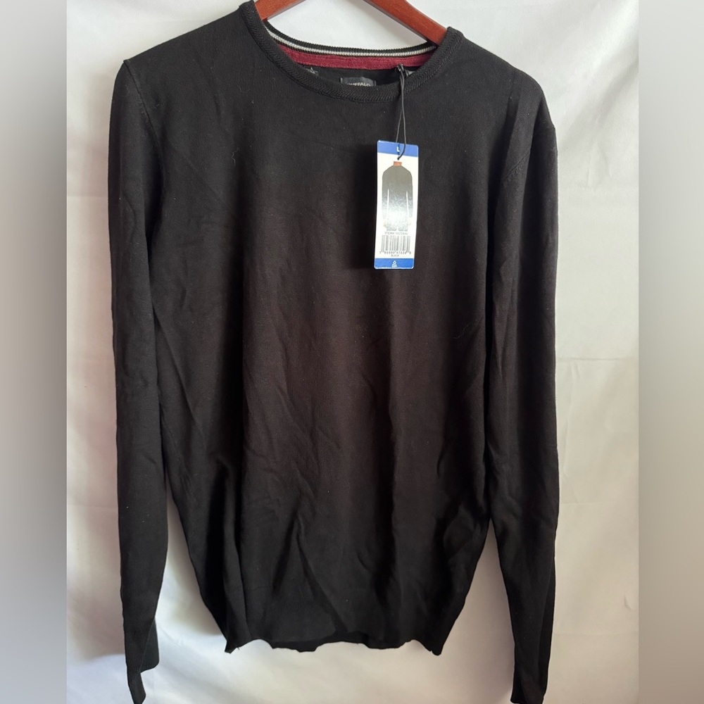 Buffalo Men’s Long Sleeve Crew Neck Lightweight-Thin-Sweater size L black